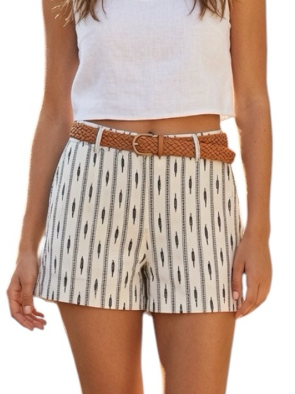 ANN TAYLOR LOFT: NWT 4” Black & Cream Graphic Shorts - Size 18